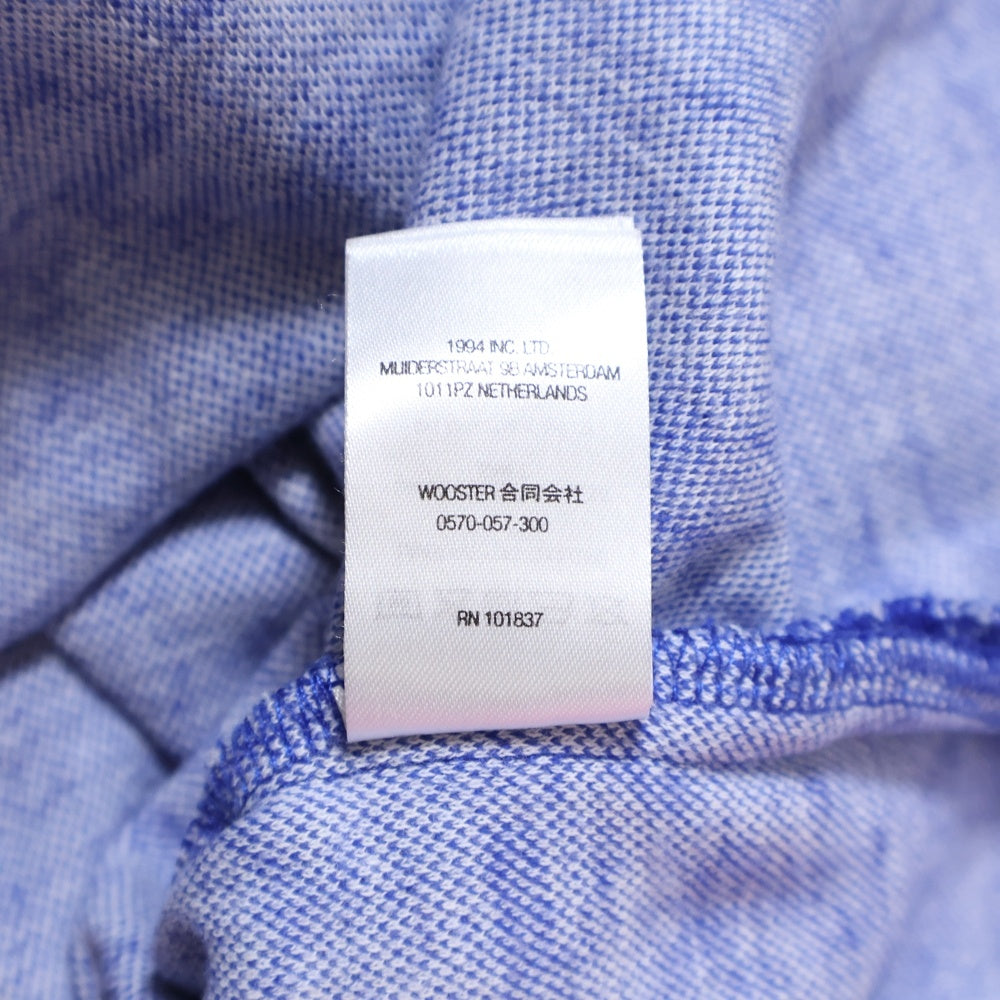 SUPREME(シュプリーム) 22AW Currency Jaquard Zip L/S Polo 総柄 ハーフジップ 長袖ポロニットセーター ブルー
