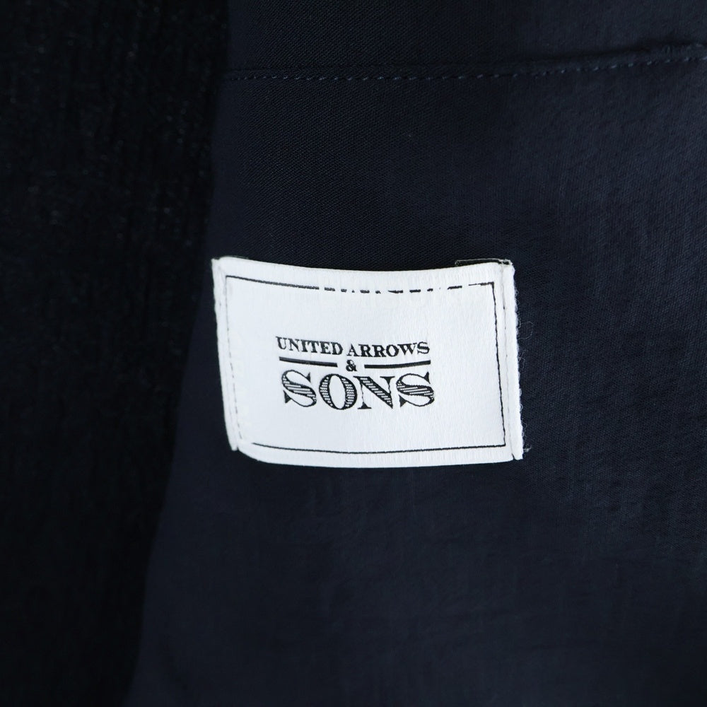 UNITED ARROWS & SONS(ユナイテッドアローズ アンド サンズ) 19AW DAISUKE OBANA PE BUTTONLES JACKET ダイスケ オバナ ボタンレス テーラードジャケット ブラック 5522-299-0220