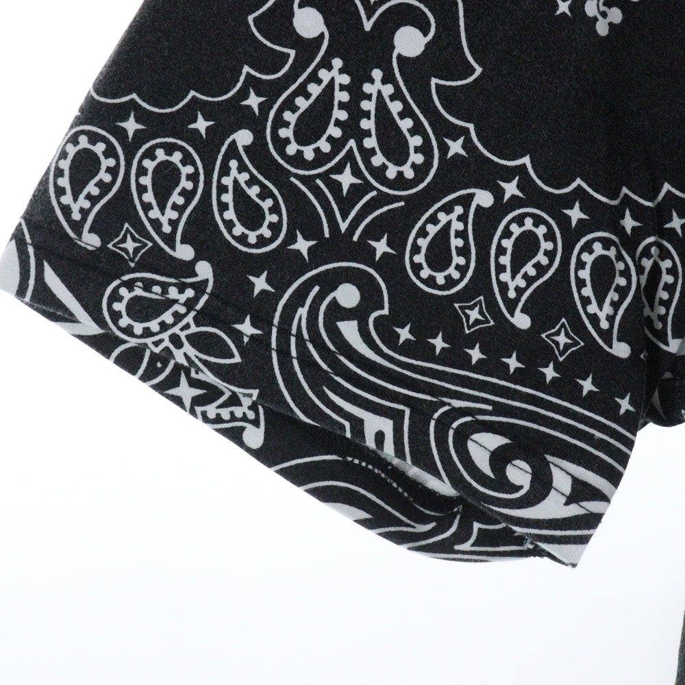 SUPREME(シュプリーム) 21SS Bandana Small box Tee バンダナ総柄 スモールボックスロゴTシャツ 半袖クルーネックカットソー ブラック
