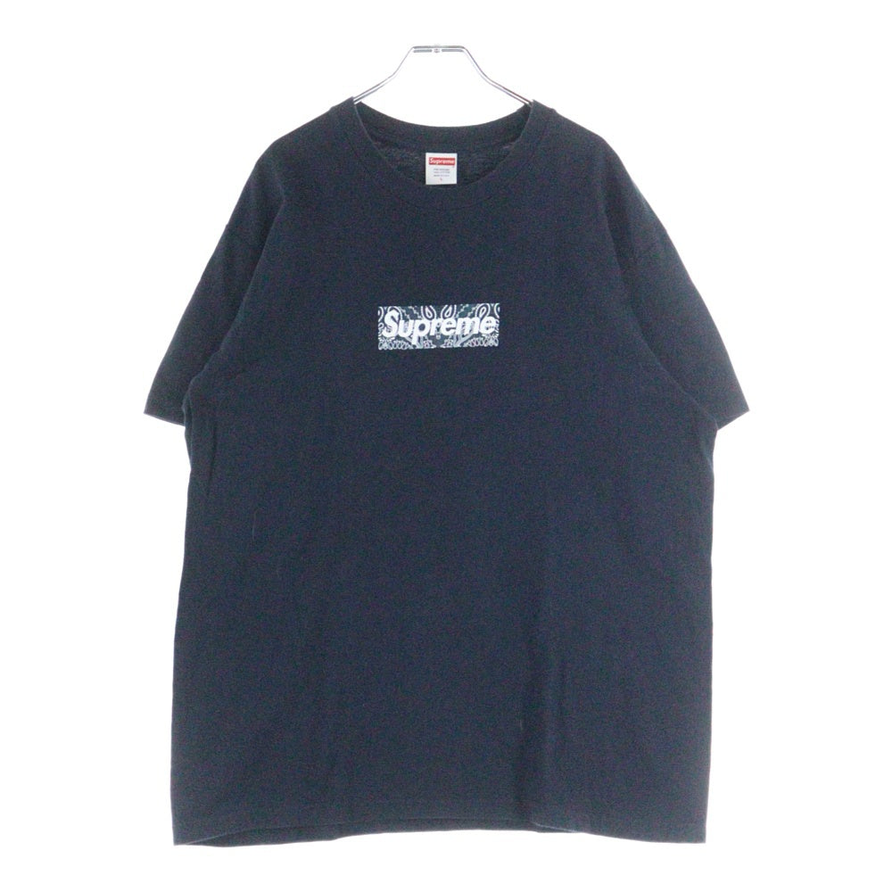 SUPREME(シュプリーム) 19AW Bandana Box Logo Tee バンダナボックスロゴTシャツ 半袖クルーネックカットソー ネイビー