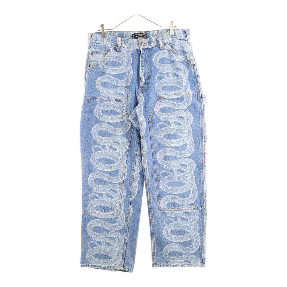 SUPREME(シュプリーム) 21SS × HYSTERIC GLAMOUR Snake Double Knee Denim Painter Pant ヒステリックグラマー スネーク ダブルニー デニム ペインター パンツ インディゴ