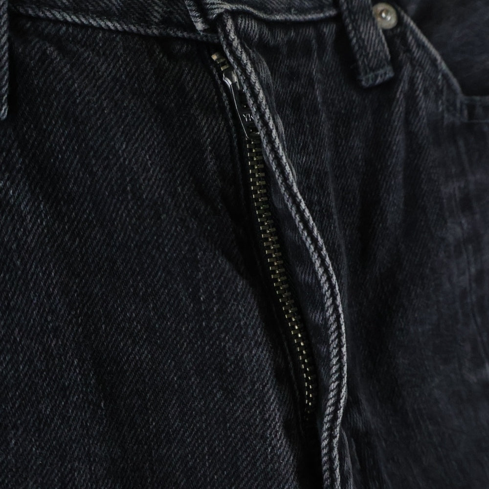 JOHN LAWRENCE SULLIVAN(ジョンローレンスサリバン) WOMENS WASHED DENIM SLITTED PANTS ウィメンズ ウォッシュド スリットデニムパンツ ブラック JLSW-35