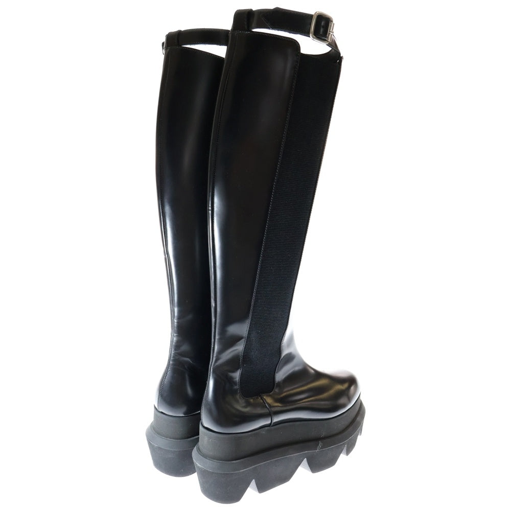 Sacai(サカイ) 21AW LEATHER LONG BOOTS レザー サイドジップ ロングブーツ レディース ブラック 21-05758