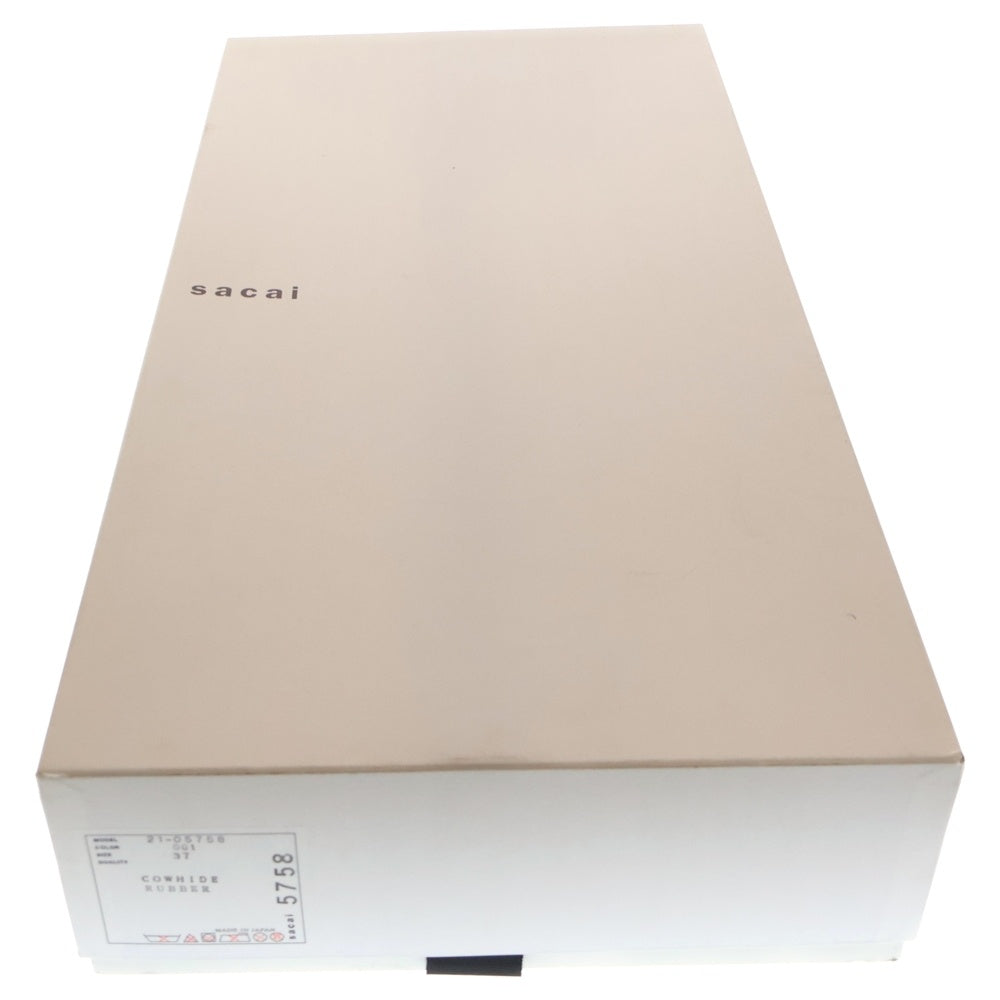 Sacai(サカイ) 21AW LEATHER LONG BOOTS レザー サイドジップ ロングブーツ レディース ブラック 21-05758