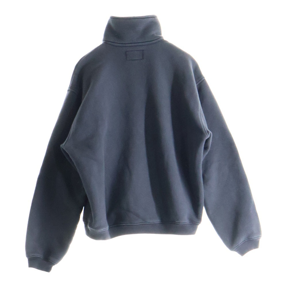 STUSSY(ステューシー) 24SS HALF ZIP MOCK NECK SWEATSHIRT ハーフジップ モックネック スウェットシャツ トレーナー ブラック 118539