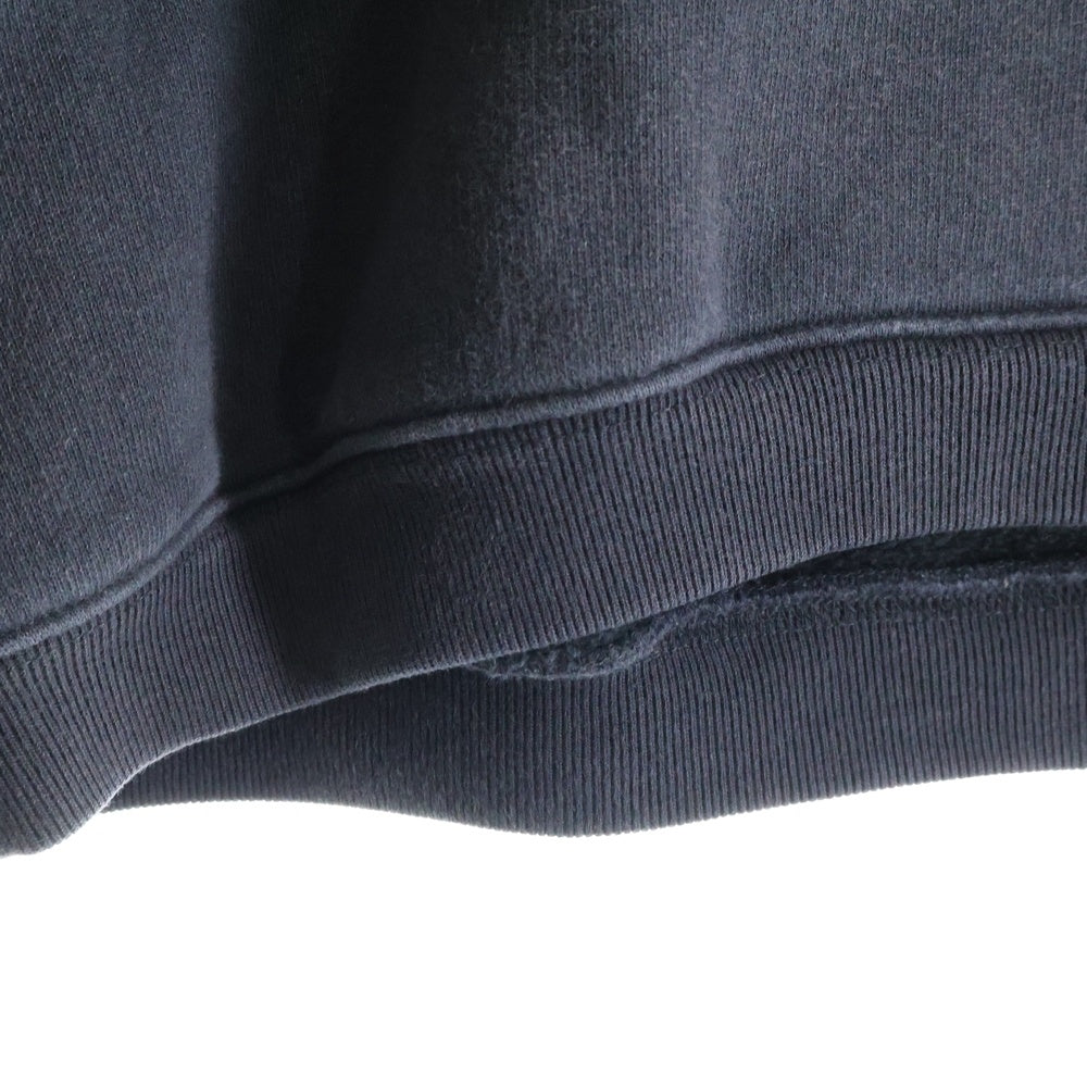 STUSSY(ステューシー) 24SS HALF ZIP MOCK NECK SWEATSHIRT ハーフジップ モックネック スウェットシャツ トレーナー ブラック 118539