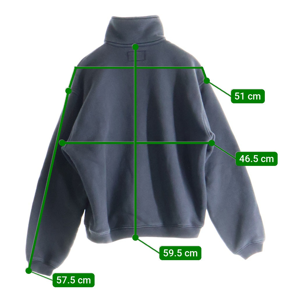 STUSSY(ステューシー) 24SS HALF ZIP MOCK NECK SWEATSHIRT ハーフジップ モックネック スウェットシャツ トレーナー ブラック 118539