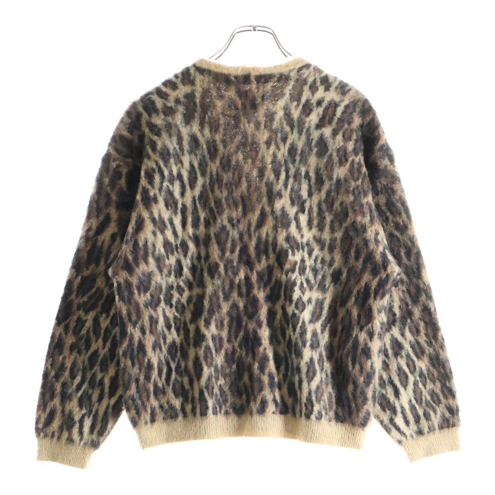 SAINT MICHAEL(セントマイケル) 24AW MOHAIR CARDIGAN レオパード モヘアカーディガン ニット ブラウン SM-YS1-0000-059