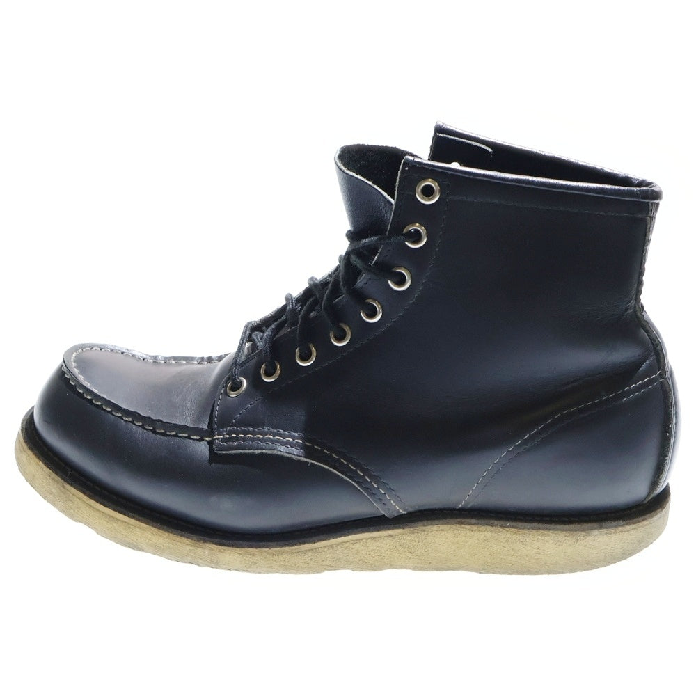 RED WING(レッド ウイング) 90S VINTAGE 新四角犬タグ 6インチ クラシックモックトゥ ヴィンテージ レザーブーツ ハイカットブーツ ブラック 8179