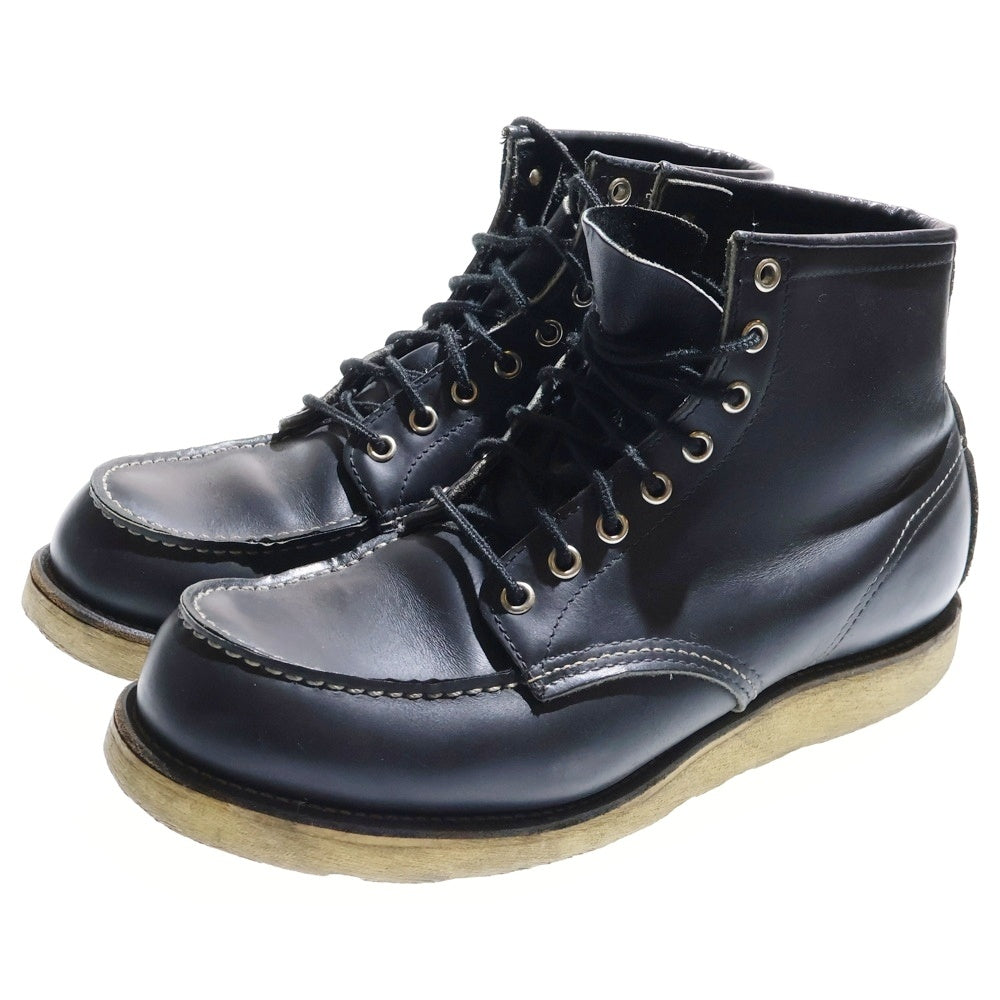 RED WING(レッド ウイング) 90S VINTAGE 新四角犬タグ 6インチ クラシックモックトゥ ヴィンテージ レザーブーツ ハイカットブーツ ブラック 8179