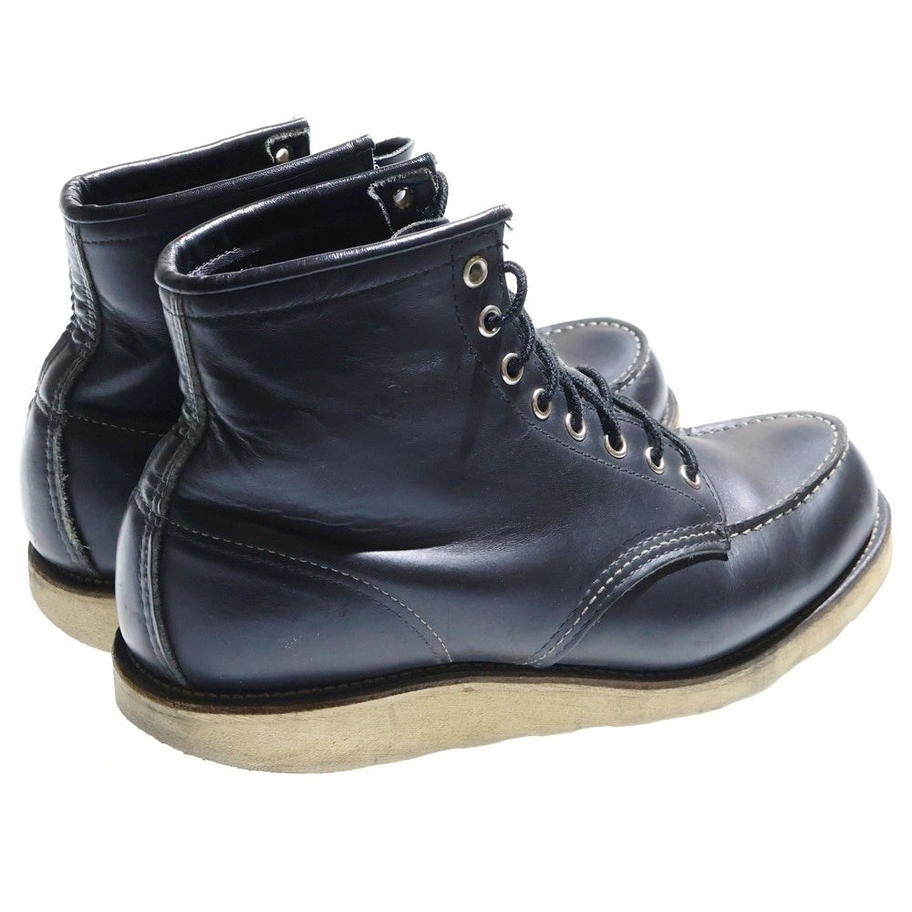 RED WING(レッド ウイング) 90S VINTAGE 新四角犬タグ 6インチ クラシックモックトゥ ヴィンテージ レザーブーツ ハイカットブーツ ブラック 8179