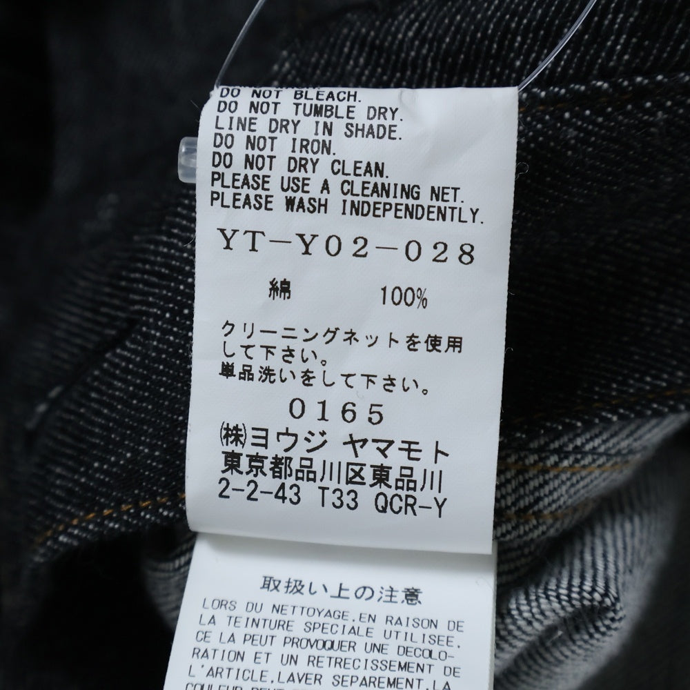 Y's(ワイズ) 8OZ DENIM TUCKED DENIM JACKET 8オンス タックド デニムジャケット ブラック レディース YT-Y02-028