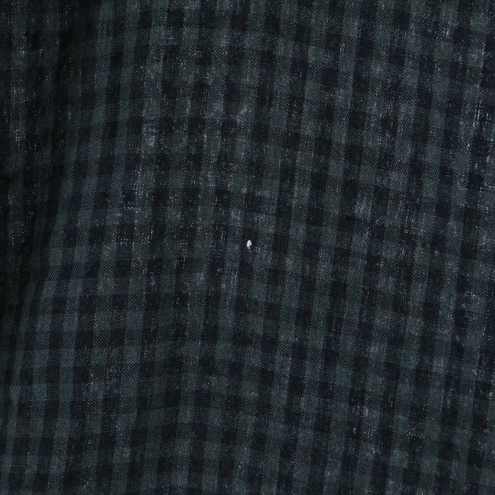 APUNTO B(アプントビー) ギンガムチェック ショートスリーブ リネンワンピース ドレス レディース ブラック P458 TS276