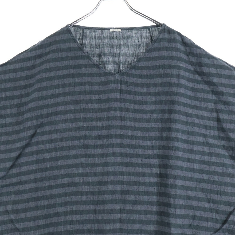 APUNTO B(アプントビー) ボーダー柄 ショートスリーブ ワンピース ドレス レディース ブラック/グレー IT-155