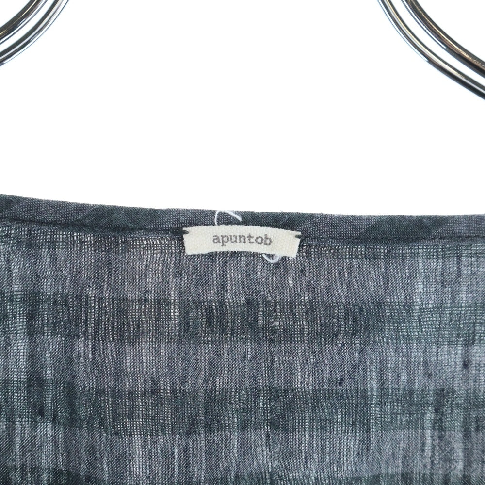 APUNTO B(アプントビー) ボーダー柄 ショートスリーブ ワンピース ドレス レディース ブラック/グレー IT-155