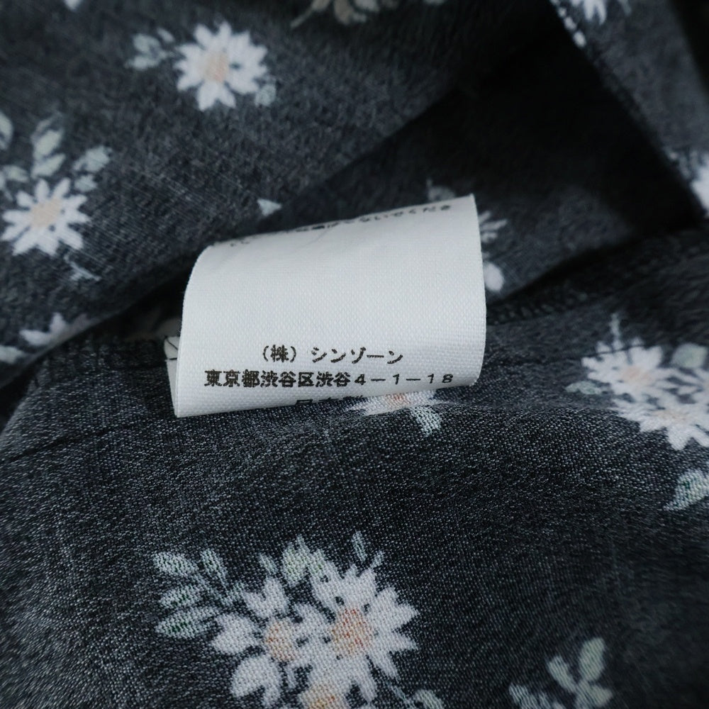 SHINZONE(シンゾーン) 花柄 ショートスリーブ レーヨンワンピース ドレス レディース ブラック 21MMSOP08