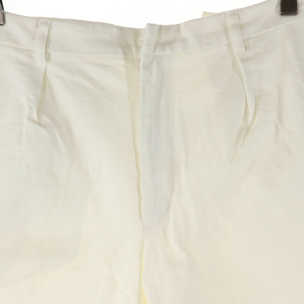 AURALEE(オーラリー) コットン 1タック ハーフパンツ ショーツ ホワイト AL5SPY005-SUP