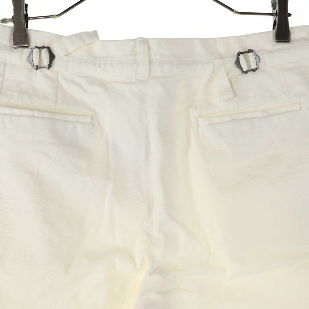 AURALEE(オーラリー) コットン 1タック ハーフパンツ ショーツ ホワイト AL5SPY005-SUP