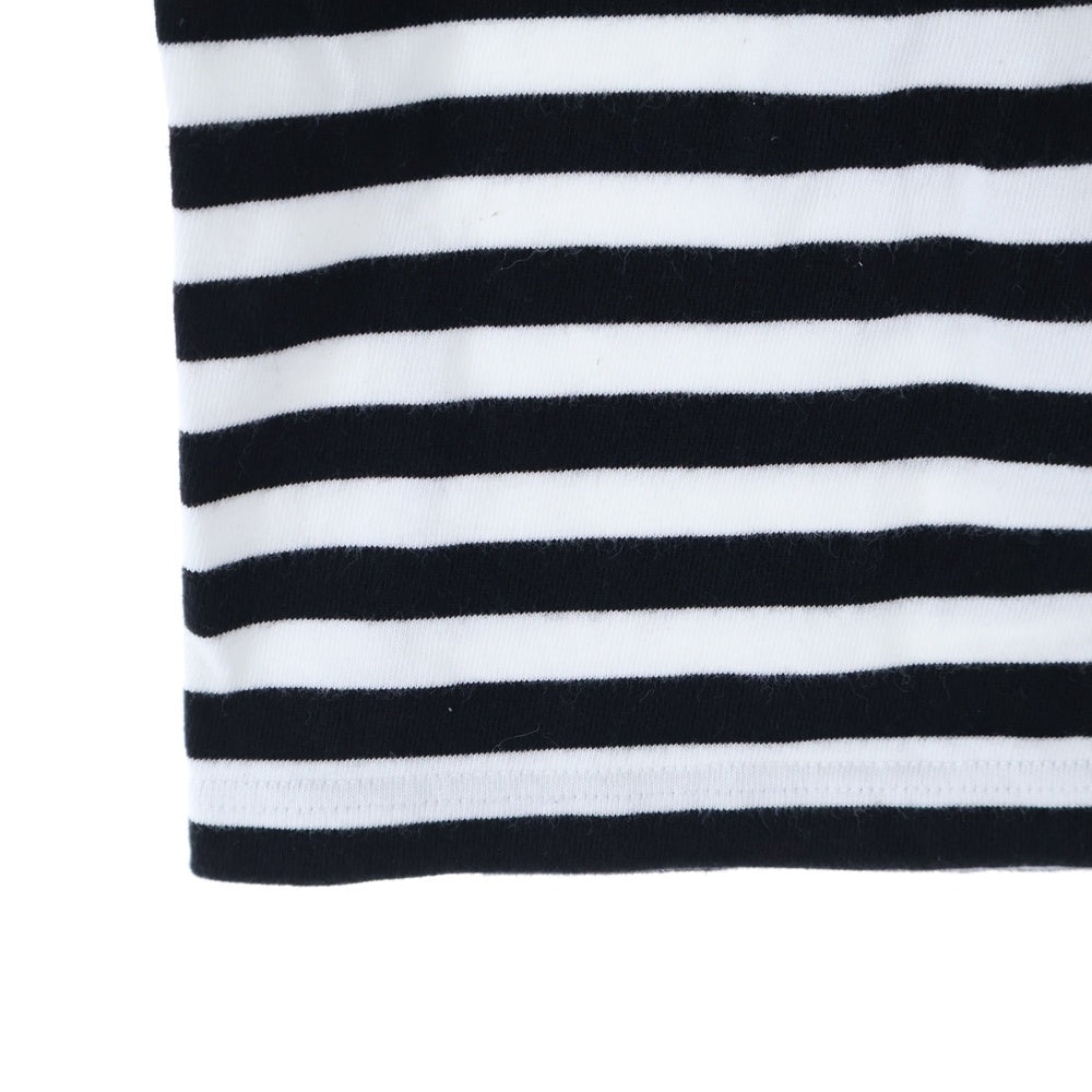 agnes b.(アニエスベー) ボーダー柄 クルーネック半袖Tシャツ カットソー レディース ブラック/ホワイト 2653J008 E17