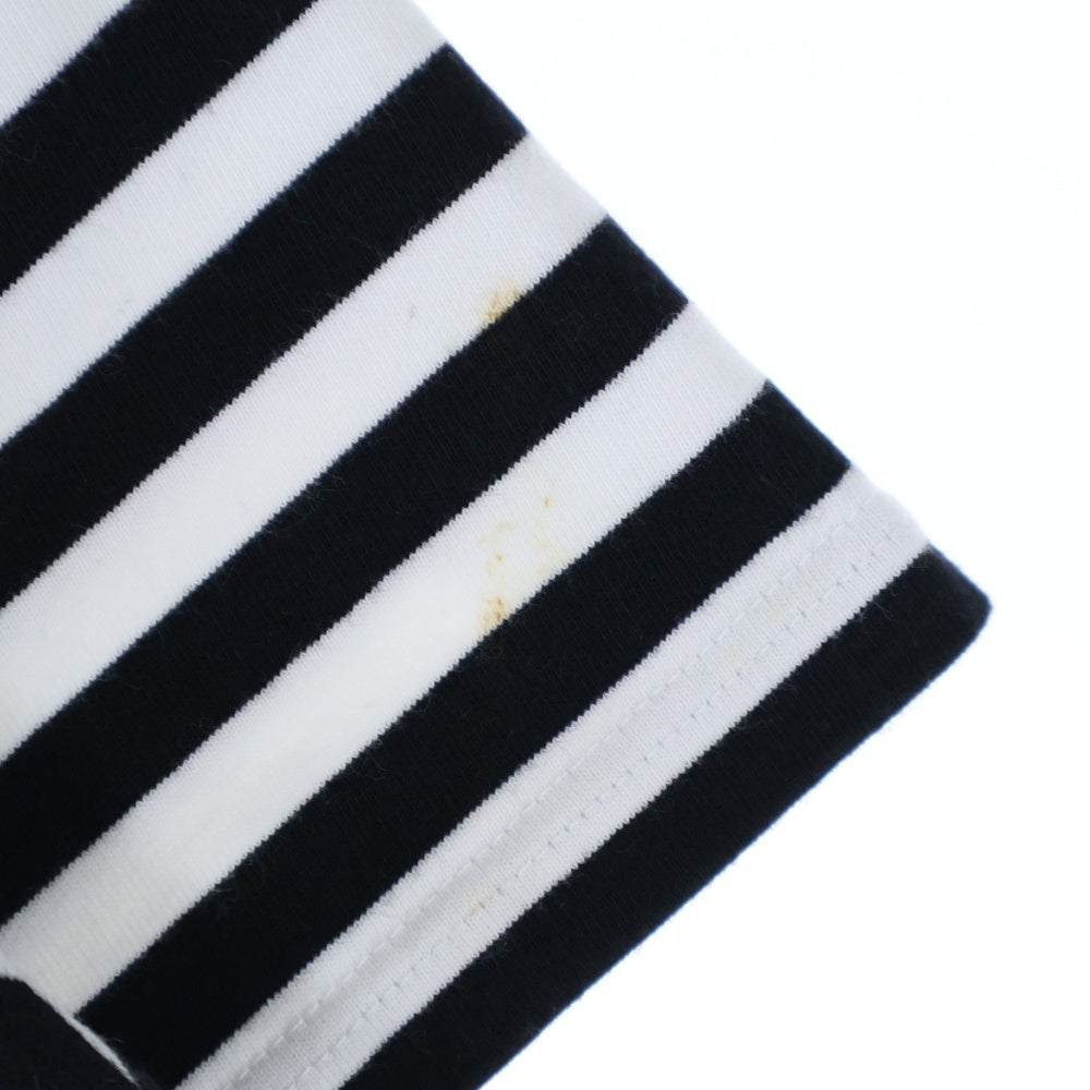 agnes b.(アニエスベー) ボーダー柄 クルーネック半袖Tシャツ カットソー レディース ブラック/ホワイト 2653J008 E17