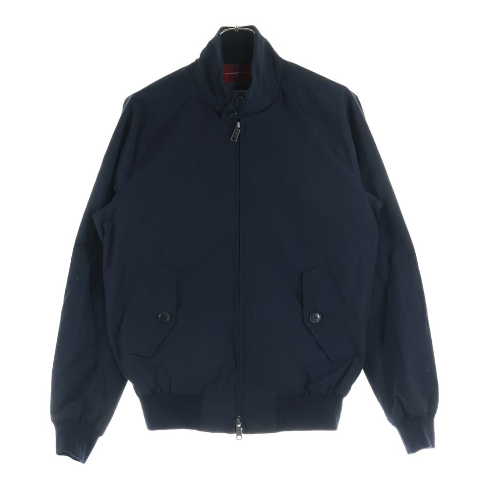 BARACUTA(バラクータ) 裏地チェック ジップアップフライトジャケット ブラック 1702144