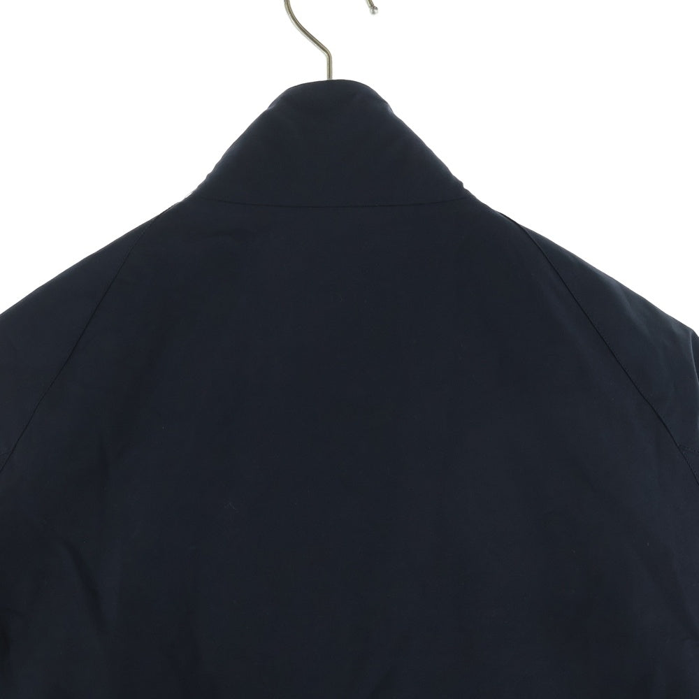 BARACUTA(バラクータ) 裏地チェック ジップアップフライトジャケット ブラック 1702144