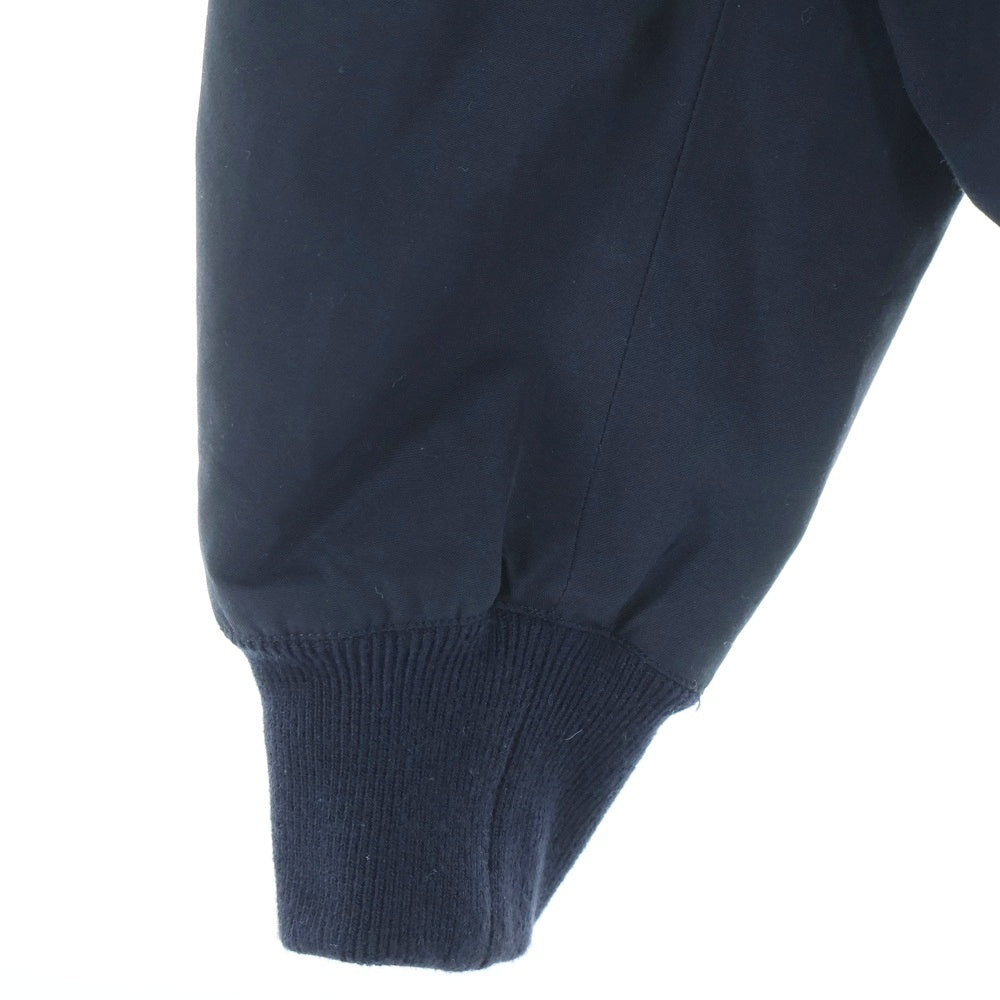 BARACUTA(バラクータ) 裏地チェック ジップアップフライトジャケット ブラック 1702144