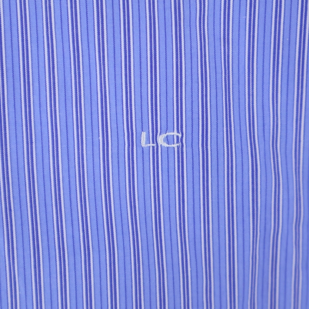 Gymphlex(ジムフレックス) ストライプ柄 フロント刺繍 長袖シャツ