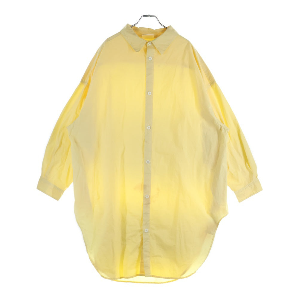 yarmo(ヤーモ) コットン オーバーサイズ 長袖シャツ イエロー YAR-21AW S11 C