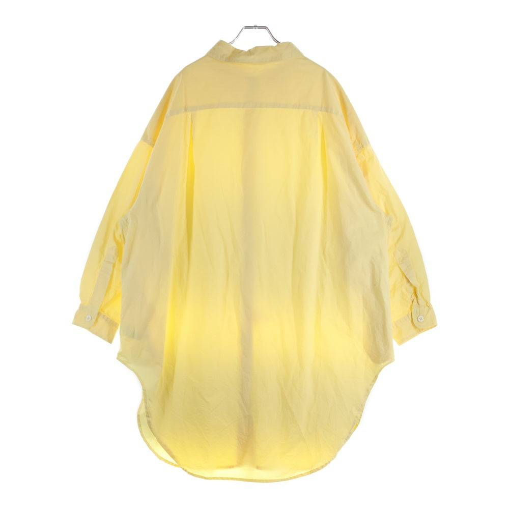 yarmo(ヤーモ) コットン オーバーサイズ 長袖シャツ イエロー YAR-21AW S11 C