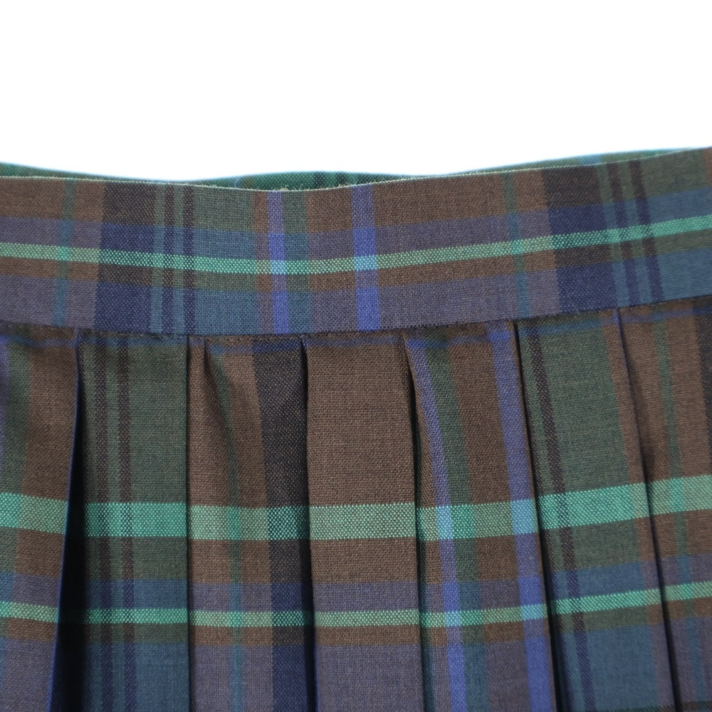 AURALEE(オーラリー) SUPER LIGHT WOOL CHECK PLEATED SKIRT スーパー ライト ウール チェック プリーツド スカート レディース マルチカラー A8AS04LC