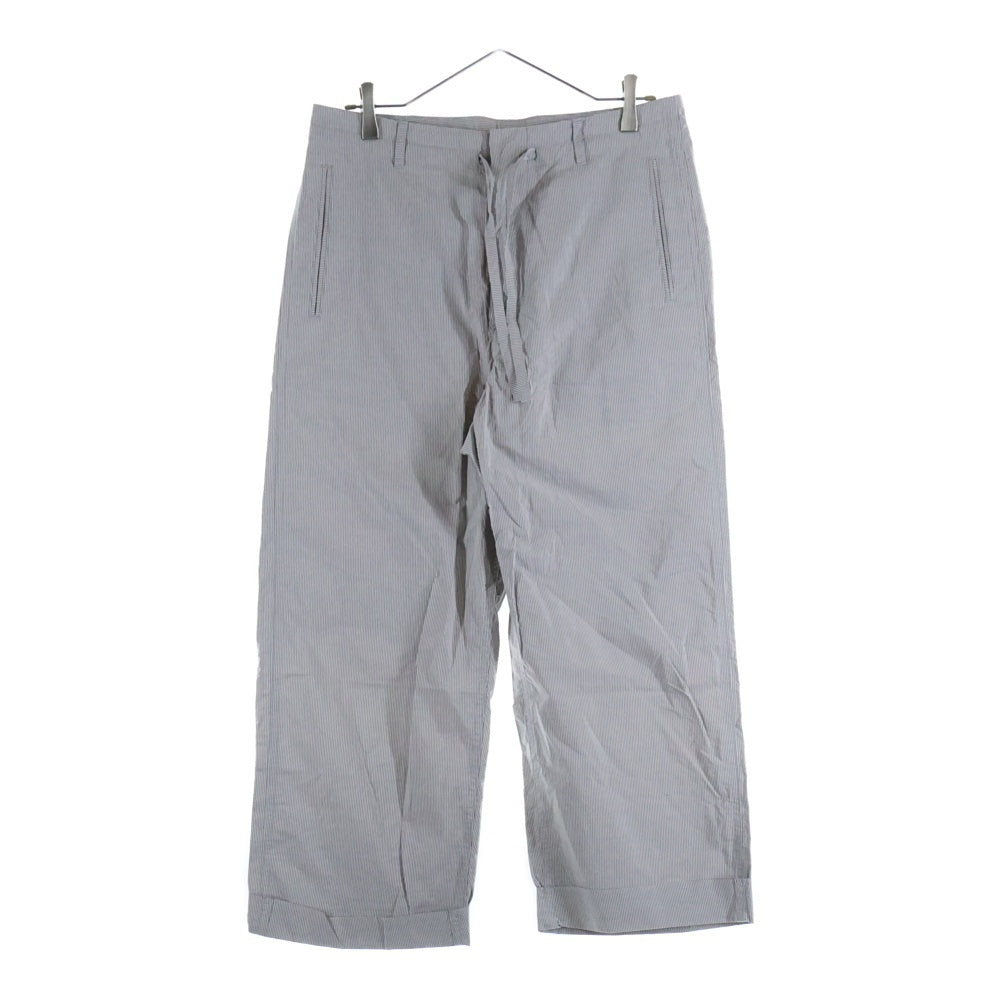 AURALEE(オーラリー) ストライプ コットンストレートパンツ グレー A75P07WC