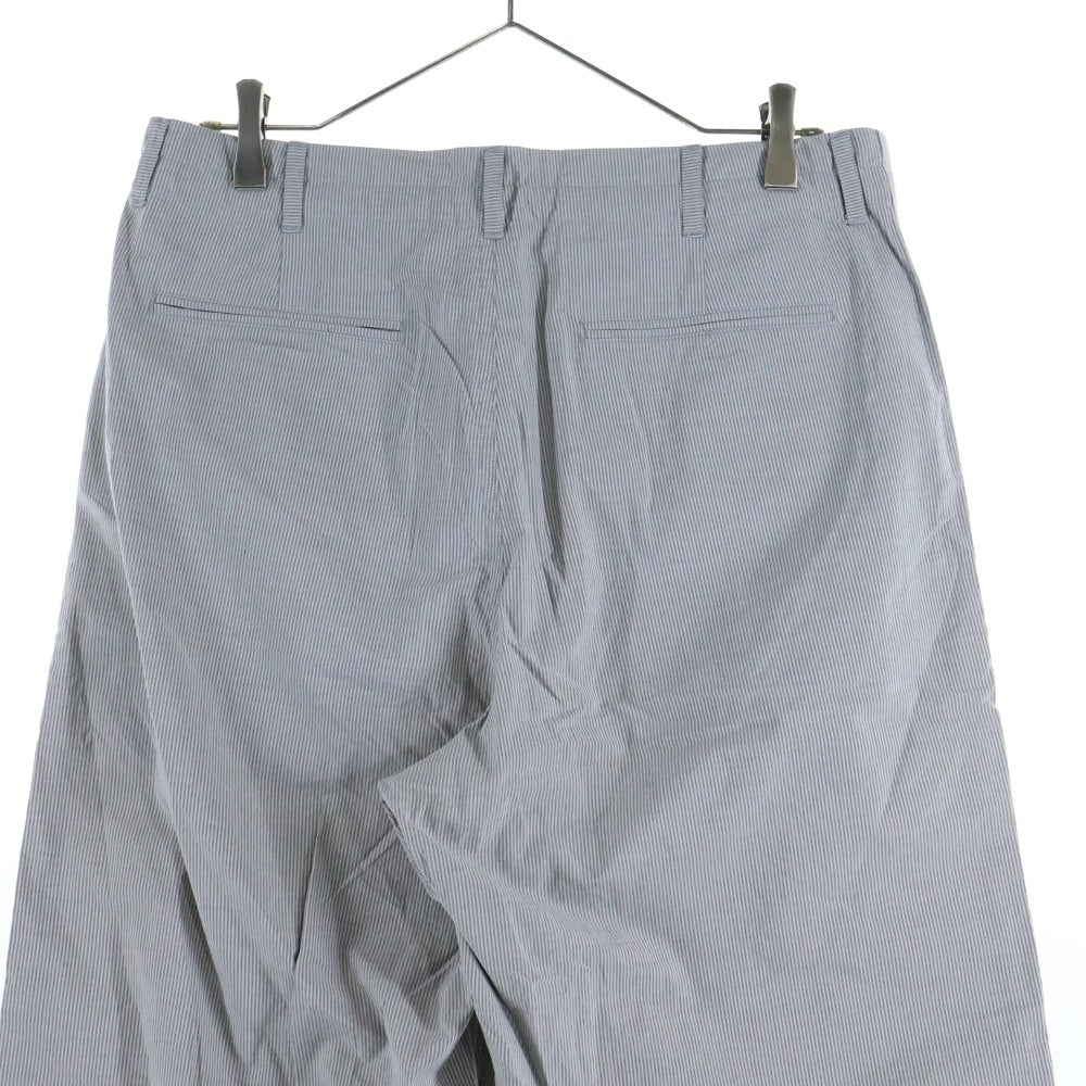 AURALEE(オーラリー) ストライプ コットンストレートパンツ グレー A75P07WC