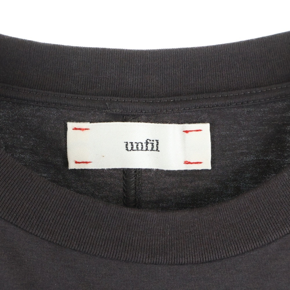 unfil(アンフィル) コットン クルーネック半袖ワンピース ドレス ブラウン レディース ONSP-UW142