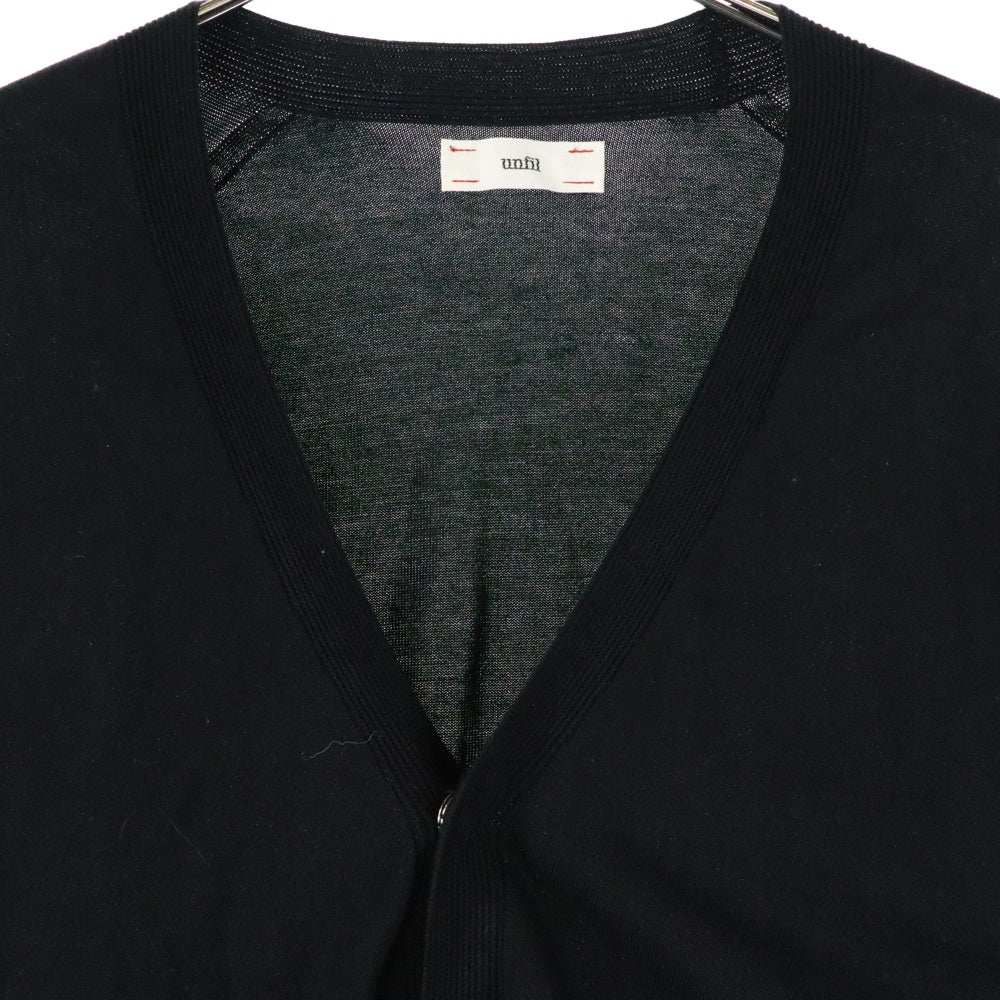 unfil(アンフィル) スナップボタン カーディガン ブラック WWSP-UU005