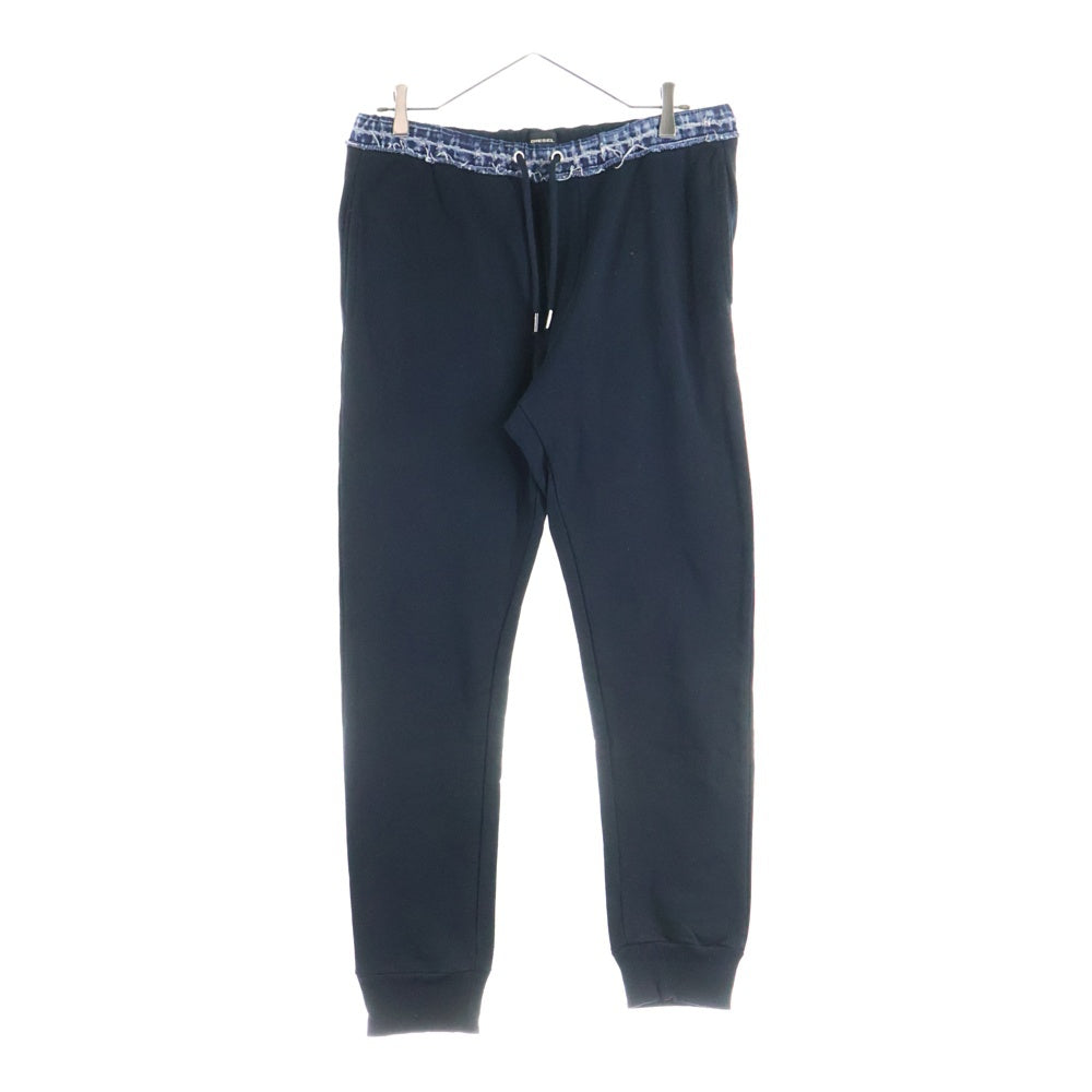 DIESEL(ディーゼル) デニム切り替え イージースウェットジョガーパンツ ブラック