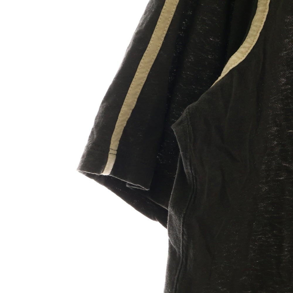 unfil(アンフィル) 切り替え クルーネック半袖Tシャツ カットソー レディース ブラック/ベージュ WZSP-UW142