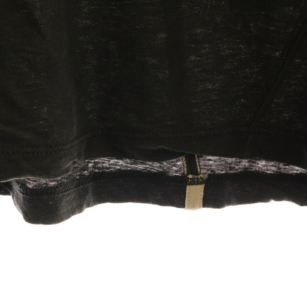 unfil(アンフィル) 切り替え クルーネック半袖Tシャツ カットソー レディース ブラック/ベージュ WZSP-UW142