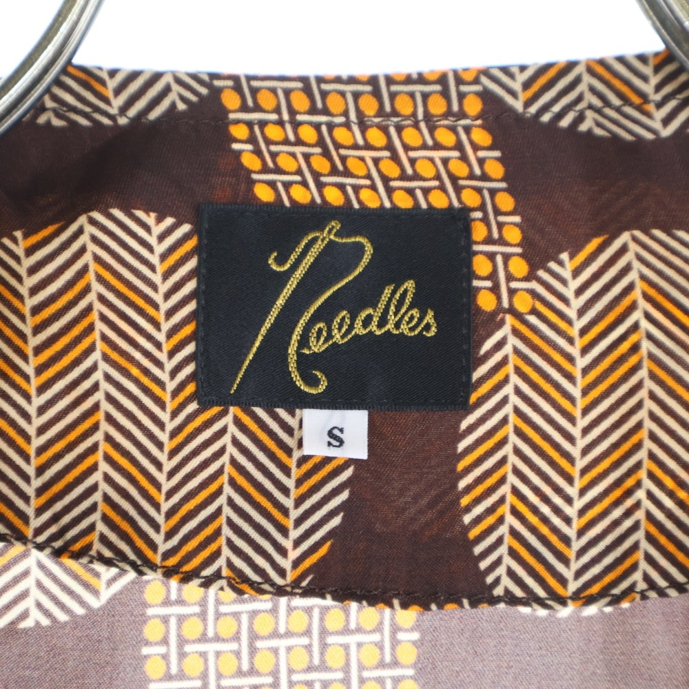 Needles(ニードルス) V NECK ROBE CUPRA SATEEN ブイネック ローブ キュプラ サテンガウンコート ブラウン EJ062