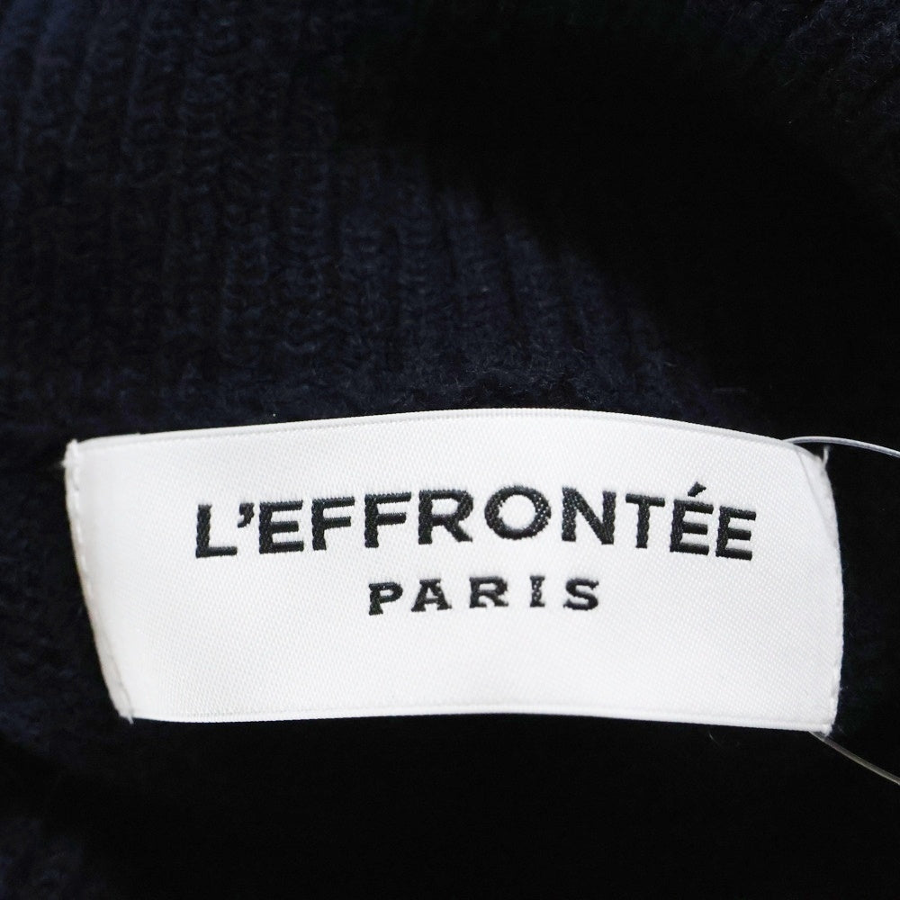 NO BRAND(ノーブランド) L'EFFRONTEE (レフロンテ) ウール タートルニットセーターワンピース ドレス レディース ネイビー 18-080-500-9010-3-0