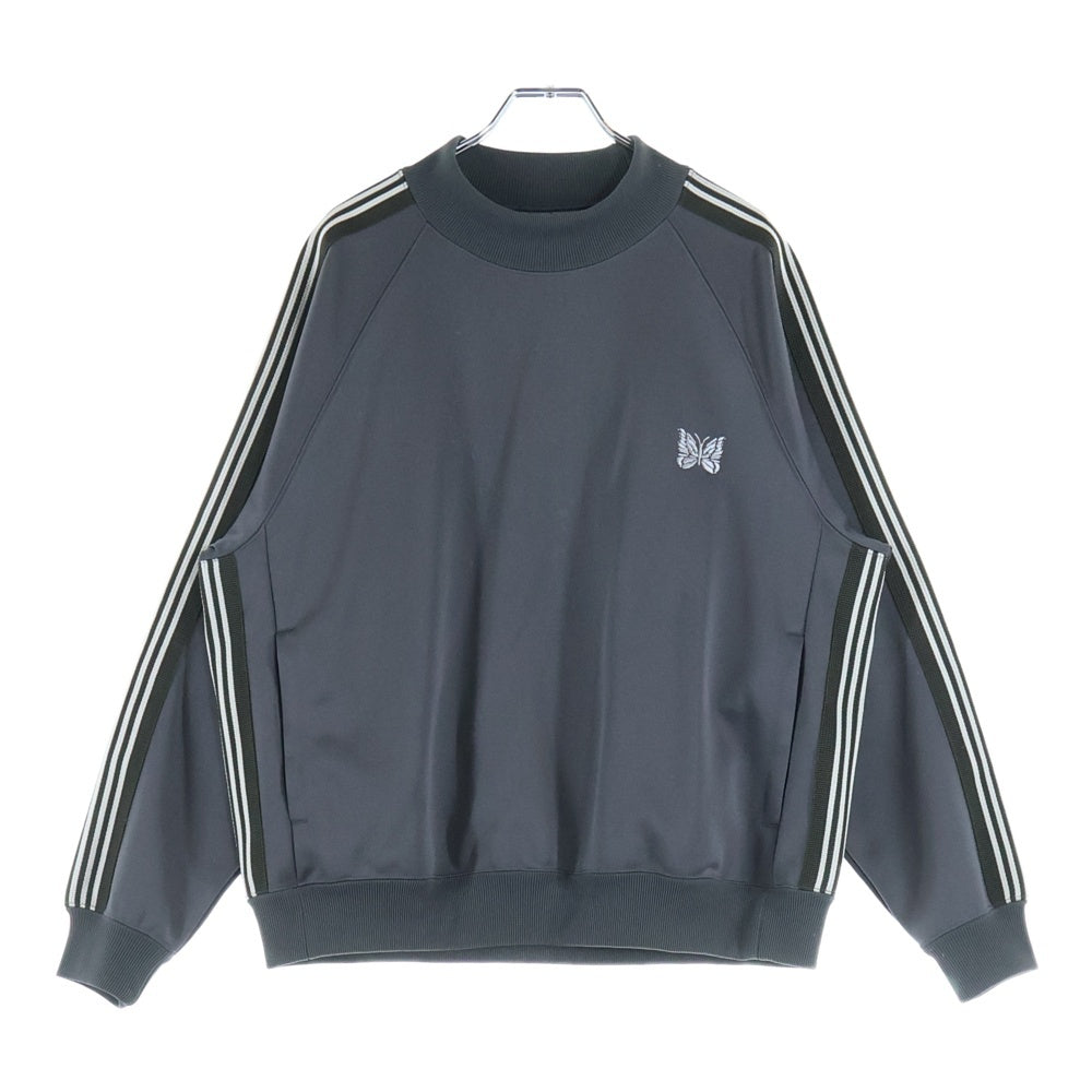 Needles(ニードルス) ×BEAMS BOY ビームスボーイ フロント刺繍 モックネックスウェットトレーナー グレー LQ360