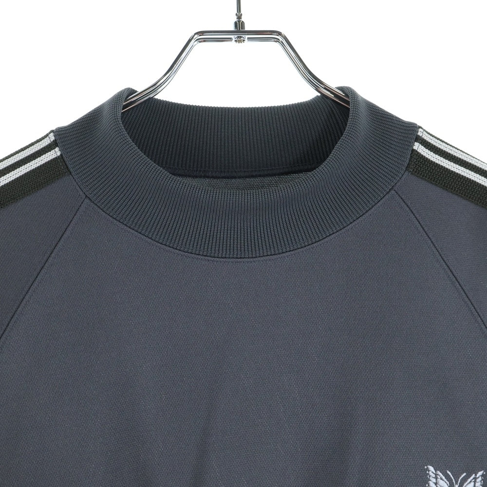 Needles(ニードルス) ×BEAMS BOY ビームスボーイ フロント刺繍 モックネックスウェットトレーナー グレー LQ360