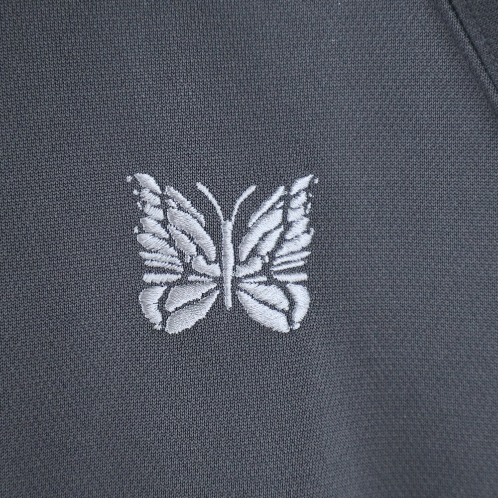 Needles(ニードルス) ×BEAMS BOY ビームスボーイ フロント刺繍 モックネックスウェットトレーナー グレー LQ360