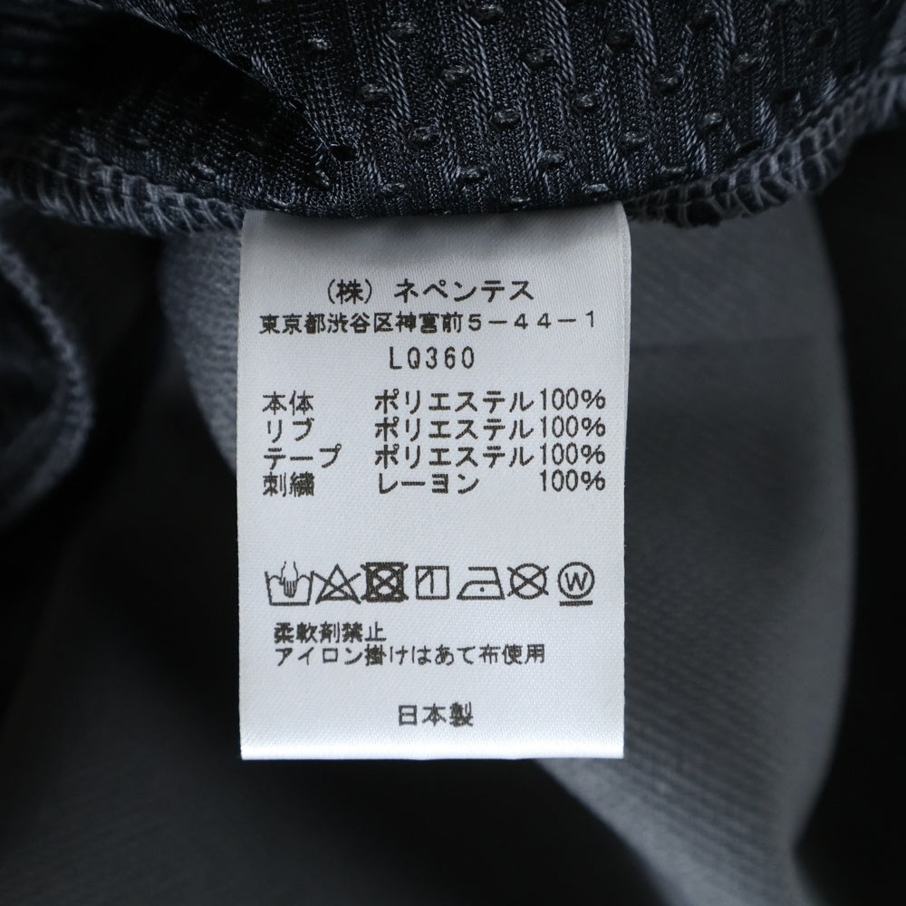 Needles(ニードルス) ×BEAMS BOY ビームスボーイ フロント刺繍 モックネックスウェットトレーナー グレー LQ360