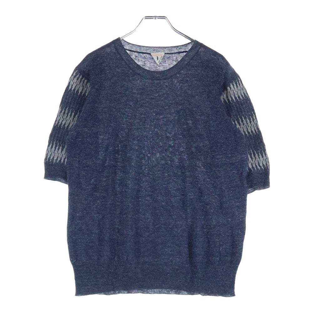 FILMELANGE(フィルメランジェ) リネン クルーネック半袖Tシャツ カットソー ネイビー 3HTS-JILL-LTJ