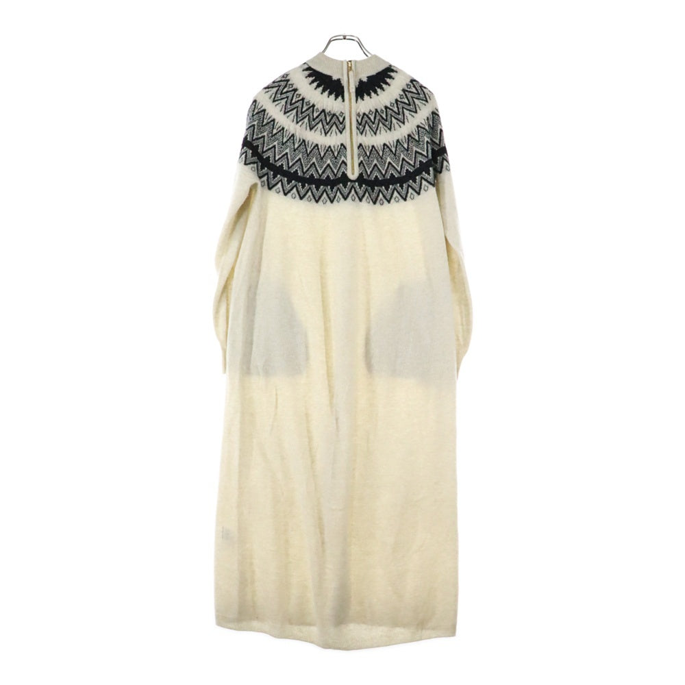 unfil(アンフィル) ウール ロングスリーブ 長袖ワンピース ドレス レディース アイボリー ONFL-UW115