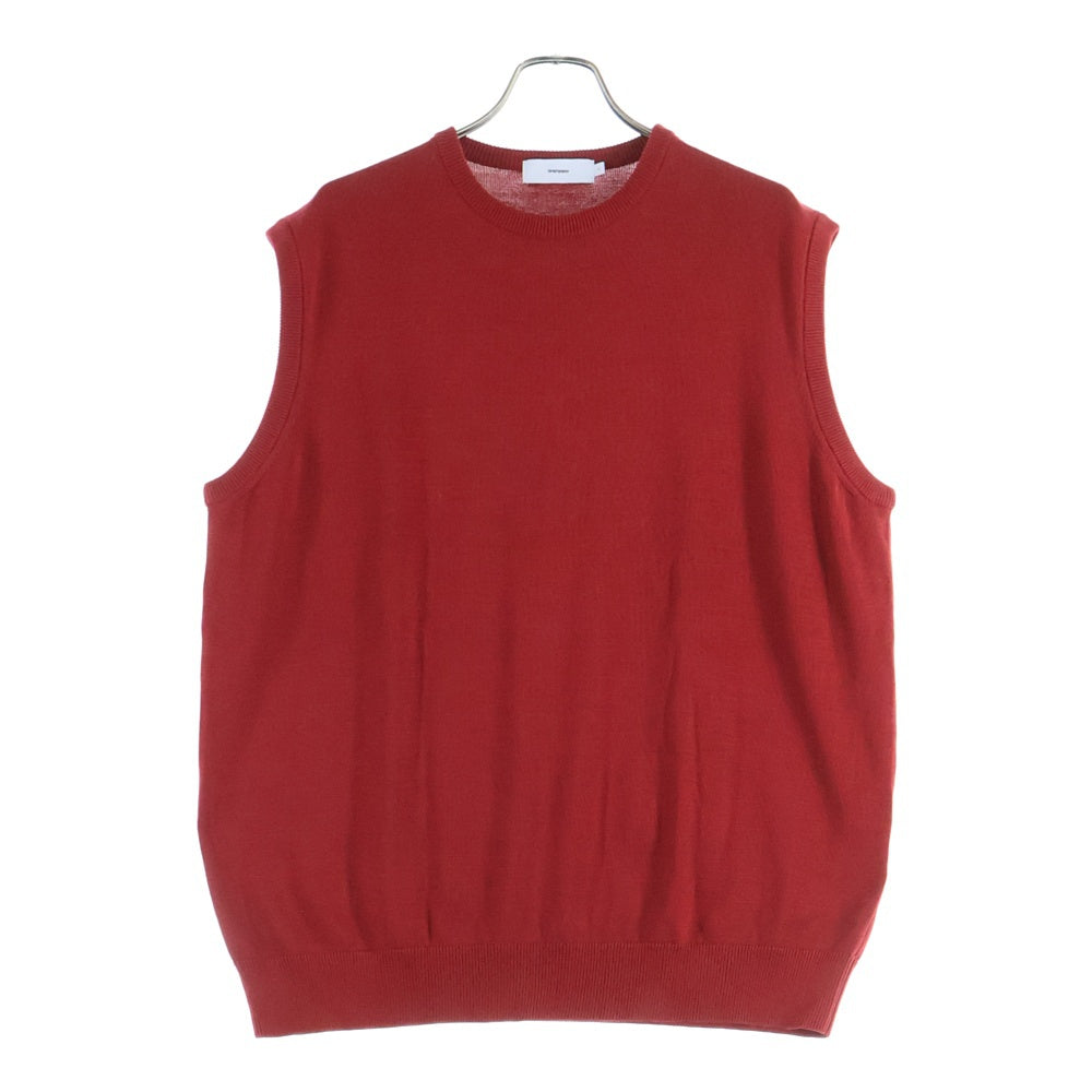 Graphpaper(グラフペーパー) コットン クルーネックノースリーブベスト カットソー レッド GM181-80078