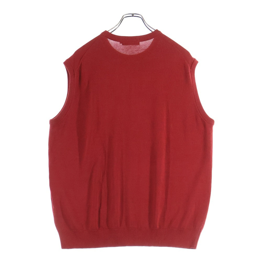 Graphpaper(グラフペーパー) コットン クルーネックノースリーブベスト カットソー レッド GM181-80078
