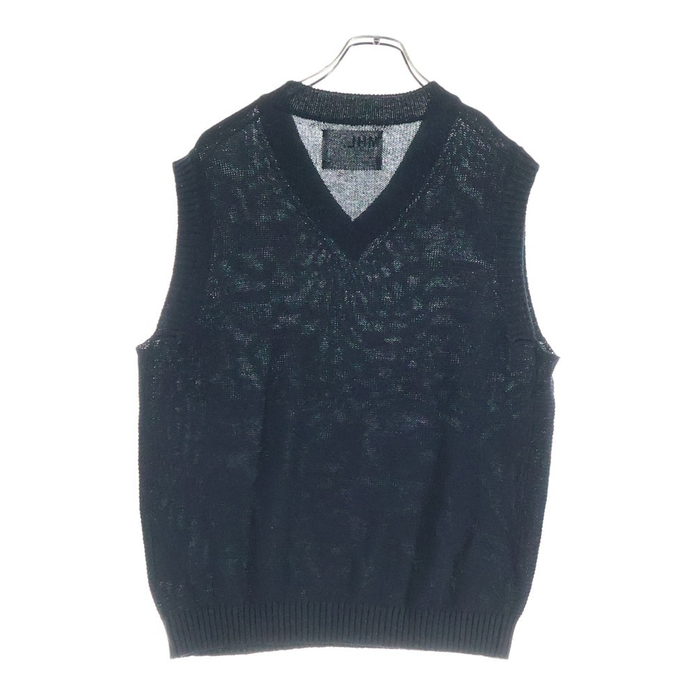 MARGARET HOWELL(マーガレットハウエル) Vネック コットンベスト ブラック 596-7160508