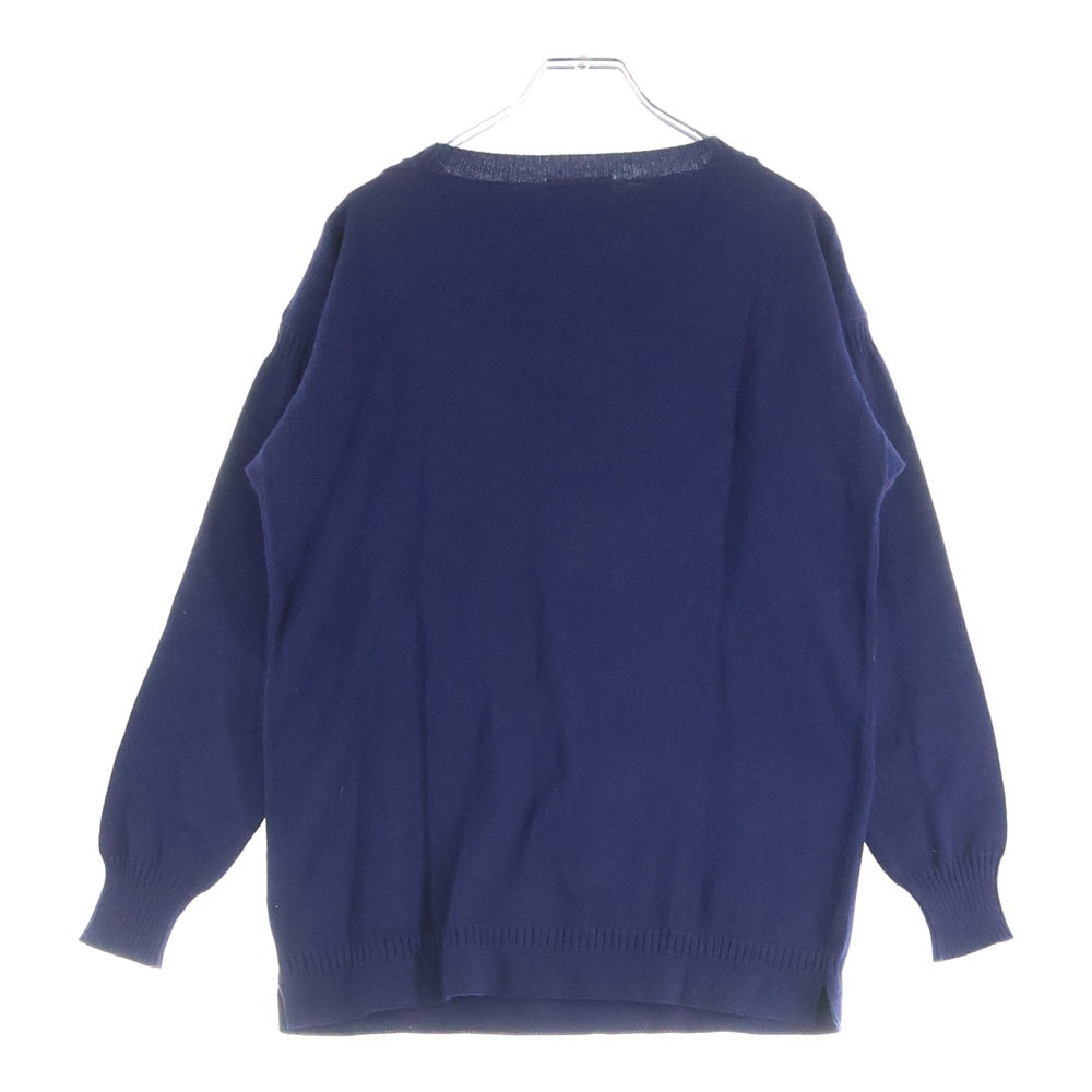 LE TRICOTEUR(ル トリコチュール) クルーネックニットセーター ネイビー 14S-UH-002